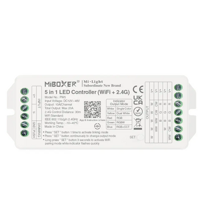 Indoor 5-in-1 LED Controller (WiFi + 2.4G) – Max Output 20A - Accessories