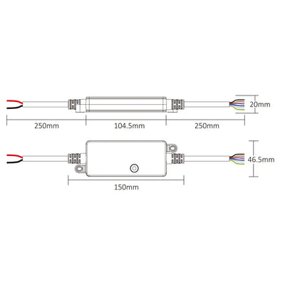 Waterproof 5-in-1 LED Controller (WiFi + 2.4G) – Max Output 12A - Accessories