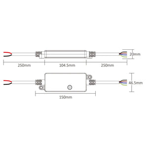 Waterproof 5-in-1 LED Controller (WiFi + 2.4G) – Max Output 12A - Accessories