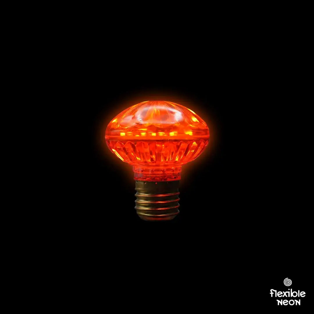 Cabochon Orange Flat Festoon Lighting Per Meter (0.5m Spacing) - Festoon Lighting