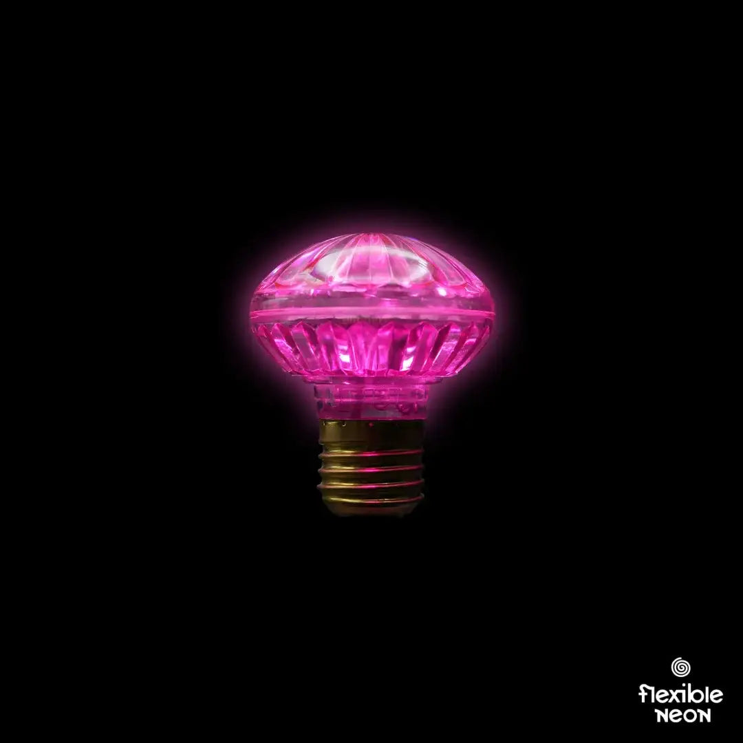 Cabochon Pink Flat Festoon Lighting Per Meter (0.5m Spacing) - Festoon Lighting