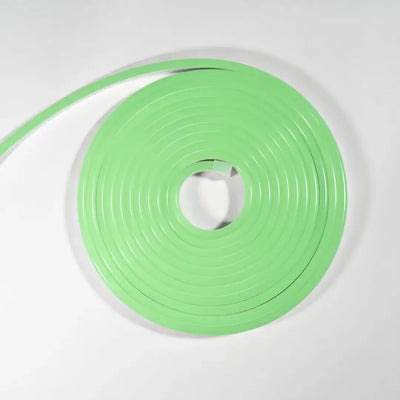 Coiled green neon LED tape for flexible neon signs and architectural strips