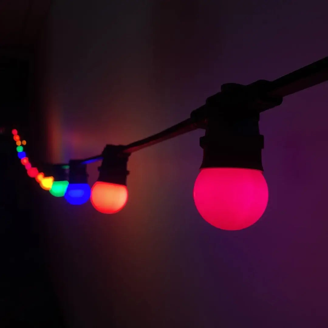 50m G45 Rainbow 2F Festoon Lighting Bundle (0.5m Spacing) - Festoon Lighting