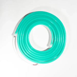 Flexible neon turquoise rubber hose for architectural strips in ELG 12V Flex Neon Mars Green