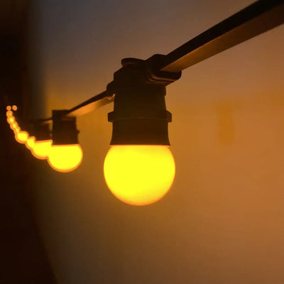 50m G45 Yellow 2F Festoon Lighting Bundle (0.5m Spacing) - Festoon Lighting