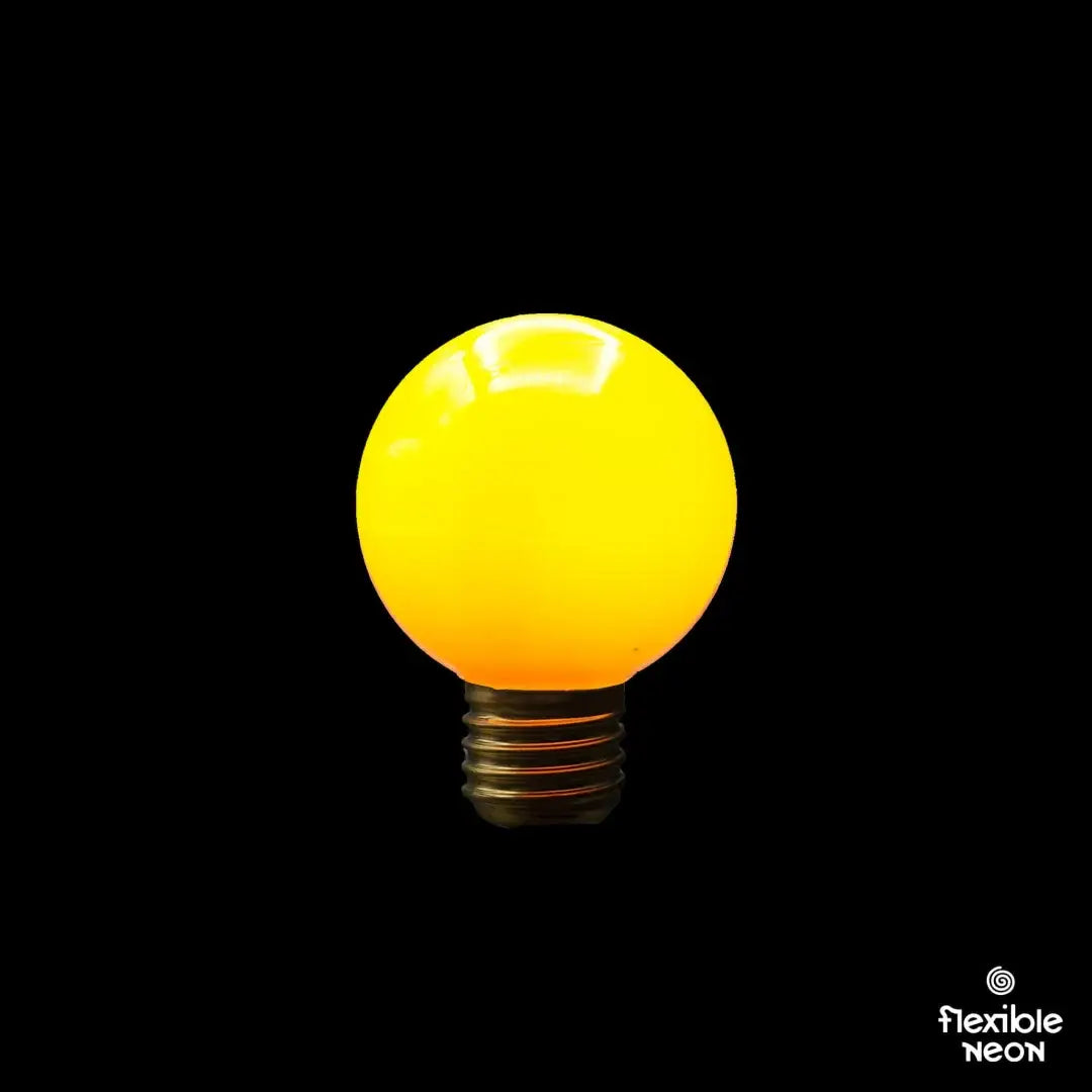 Bulb E27 G60 Lemon Yellow Quad Filament - Festoon Bulbs