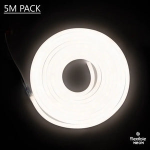 Glowing white circular LED neon flex light coil for flexible neon LED strip decoration