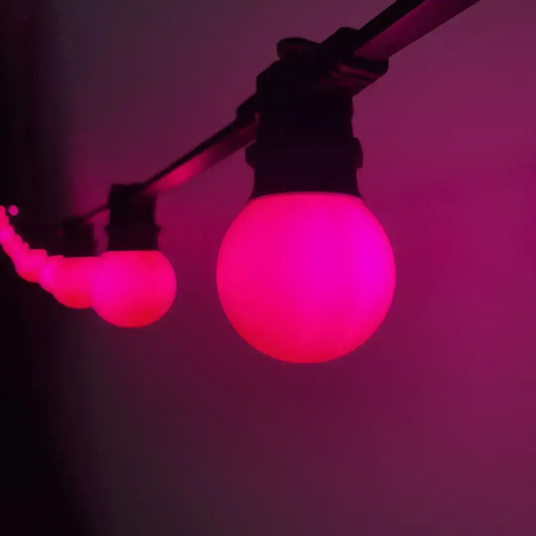 Rose Pink G60 Festoon Lighting Per Meter - Festoon Lighting