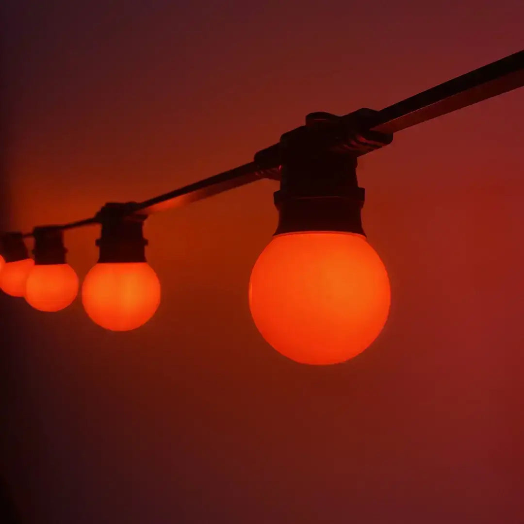 Tangerine Orange G60 Festoon Lighting Per Meter - Festoon Lighting