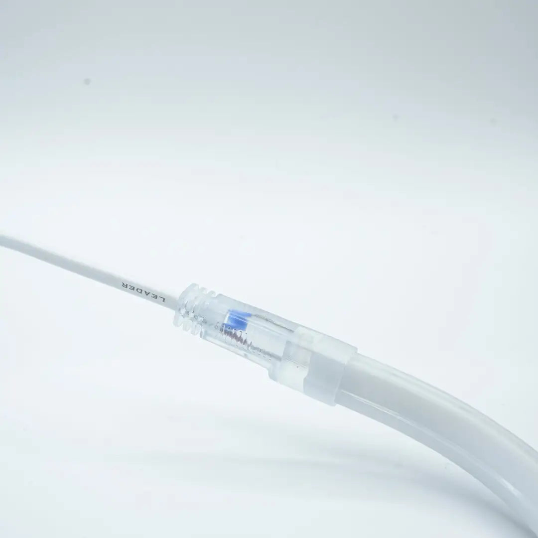Clear plastic medical syringe with needle for flexible neon accessories and 8x10x16 Quick Connectors