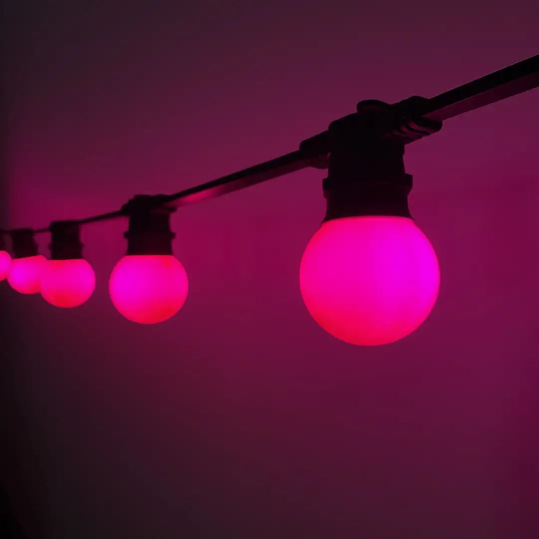 Rose Pink G60 Festoon Lighting Per Meter - Festoon Lighting