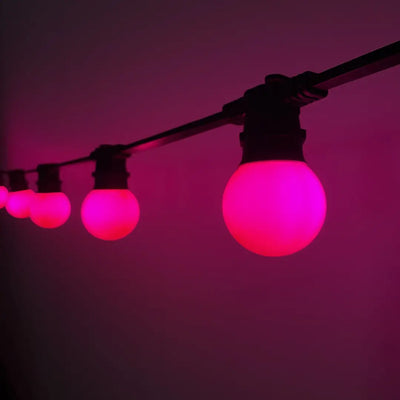 Rose Pink G60 Festoon Lighting Per Meter - Festoon Lighting