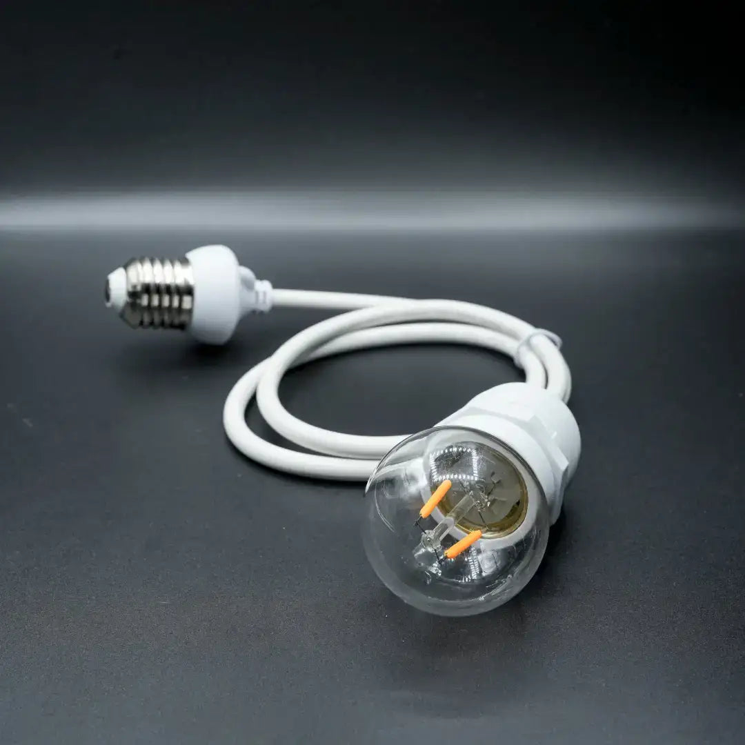 White E27 Dropper- 80cm - Festoon Bulbs