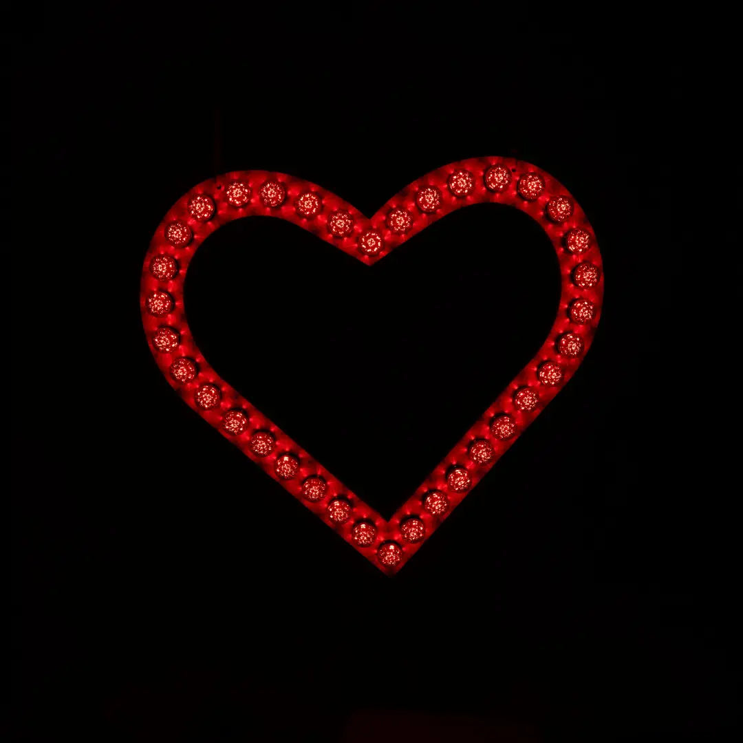 Skinny Heart Bulb Sign