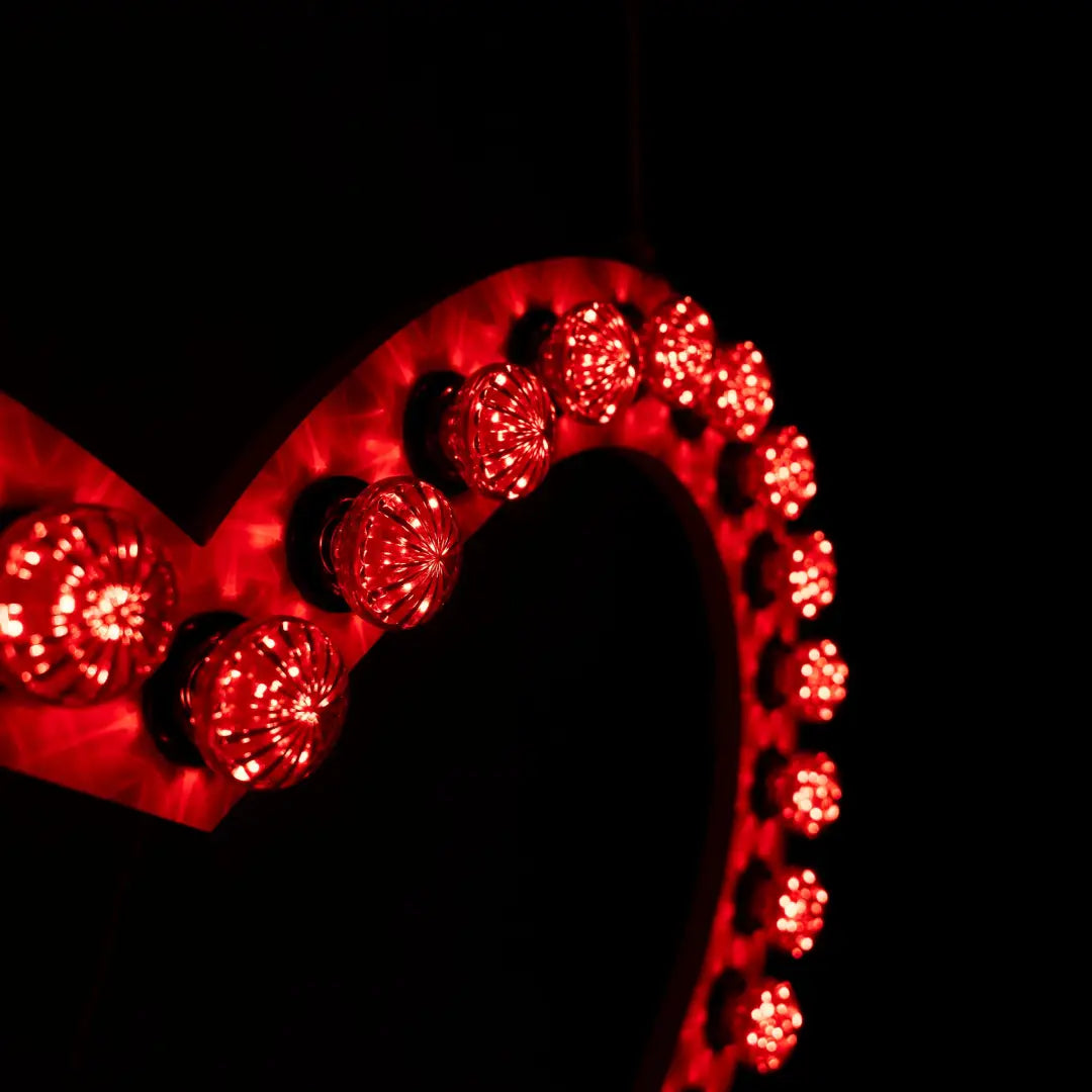 Skinny Heart Bulb Sign