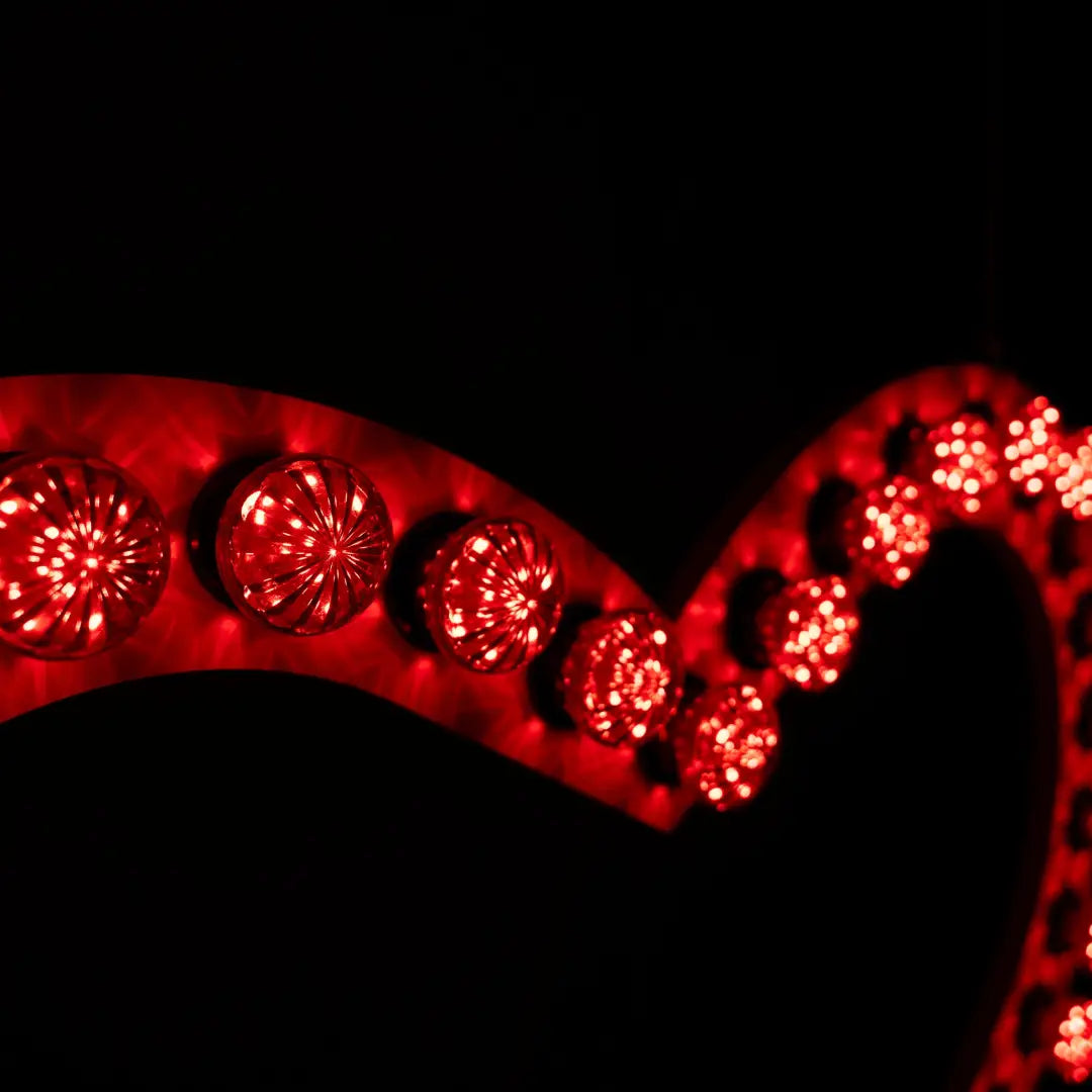 Skinny Heart Bulb Sign
