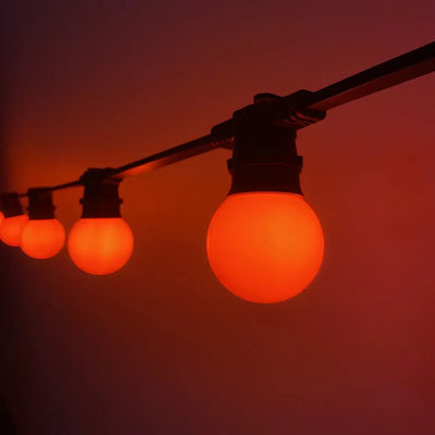Tangerine Orange G60 Festoon Lighting Per Meter - Festoon Lighting