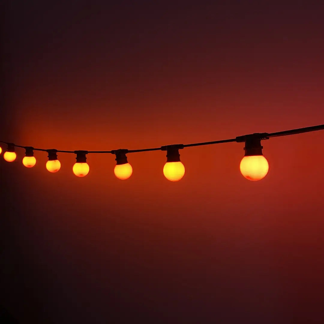 Tangerine Orange G60 Festoon Lighting Per Meter - Festoon Lighting