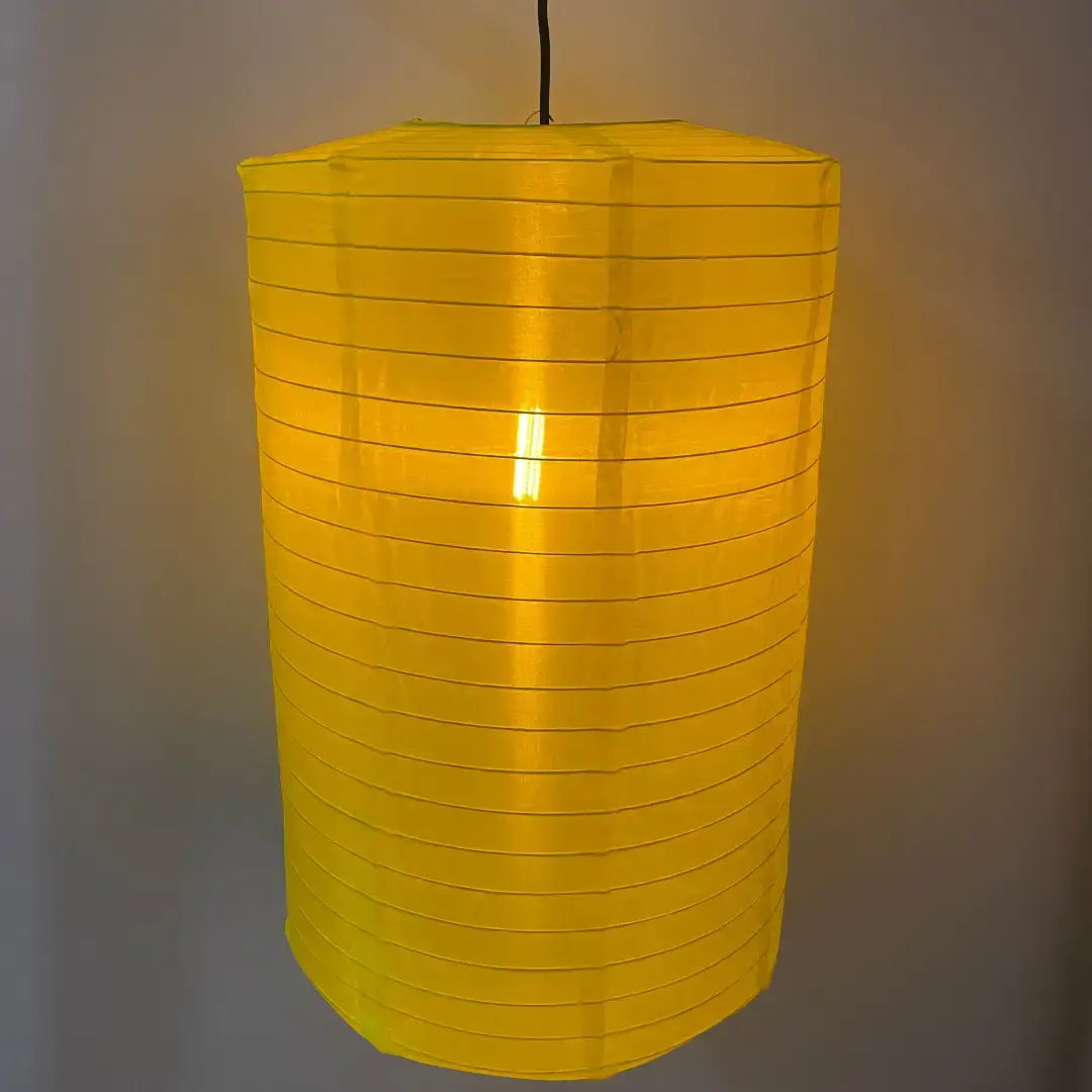 Lantern - 35cm Cylinder Yellow - Festoon Bulbs