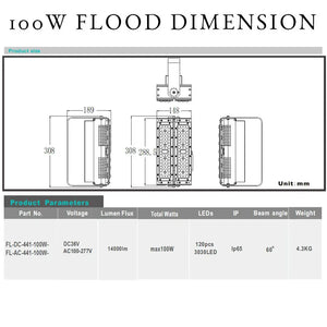 100w Yellow Floodlight with 36V Transformer - Floodlight