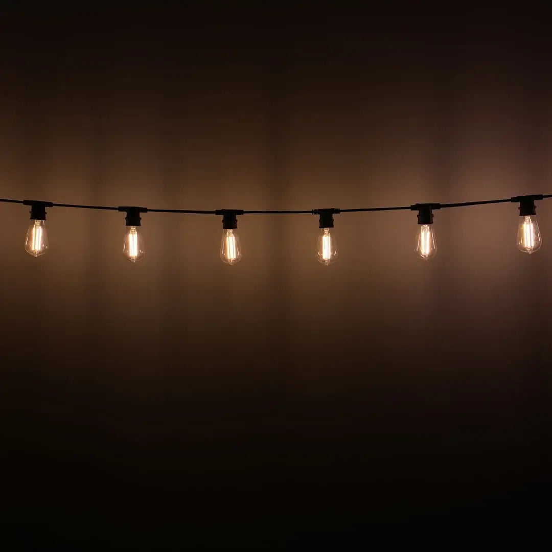 50m ST58 Clear 1800k 4F Festoon Lighting Bundle (0.5m Spacing) - Festoon Lighting
