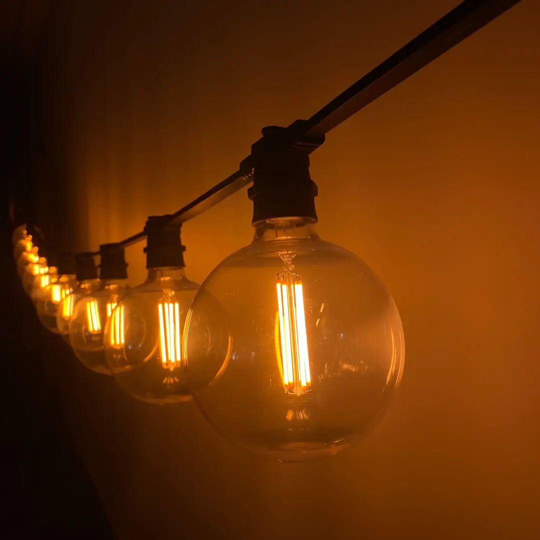 Warm White (1800k) G125 Clear Festoon Lighting Per Meter - Festoon Lighting