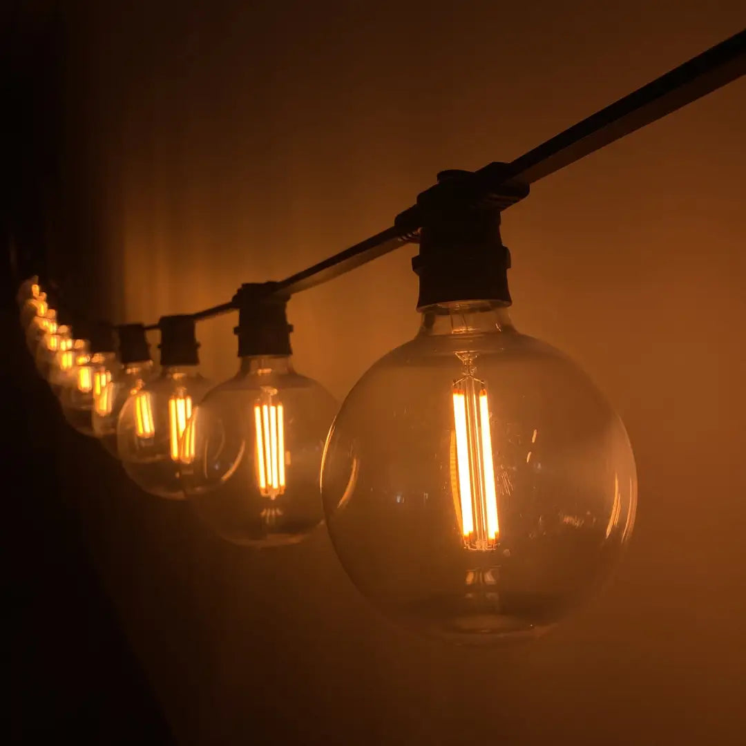 Warm White (1800k) G125 Clear Festoon Lighting Per Meter - Festoon Lighting