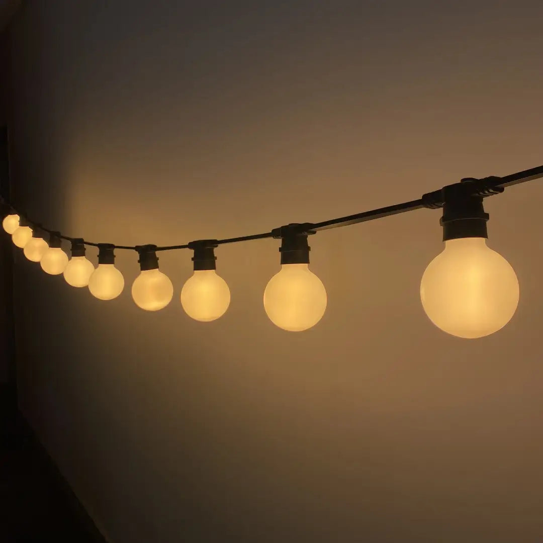 Warm White G80 Milky Festoon Lighting Per Meter - Festoon Lighting