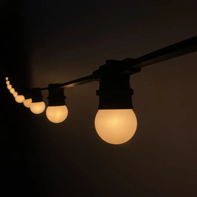 50m G45 Milky Warm White 4F Festoon Lighting Bundle (0.5m Spacing) - Festoon Lighting