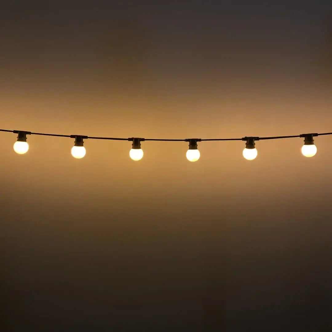 50m G60 Milky Warm White 4F Festoon Lighting Bundle (0.5m Spacing) - Festoon Lighting